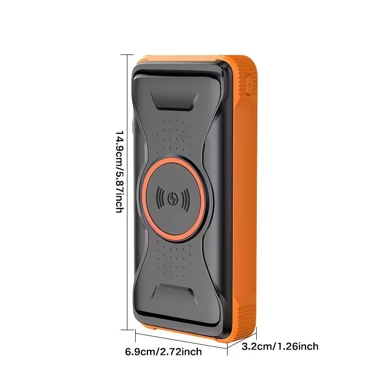 POERUNI Solar-Powerbank – 20.000 mAh mit kabellosem Laden